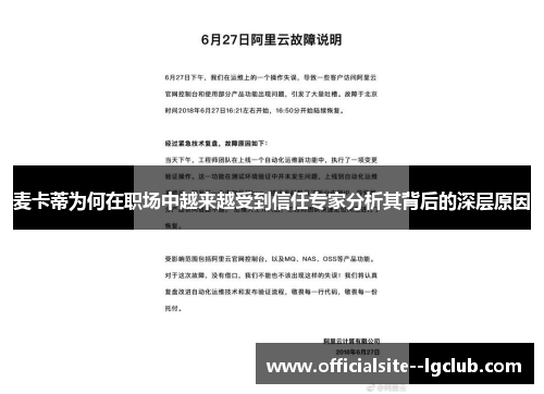 麦卡蒂为何在职场中越来越受到信任专家分析其背后的深层原因